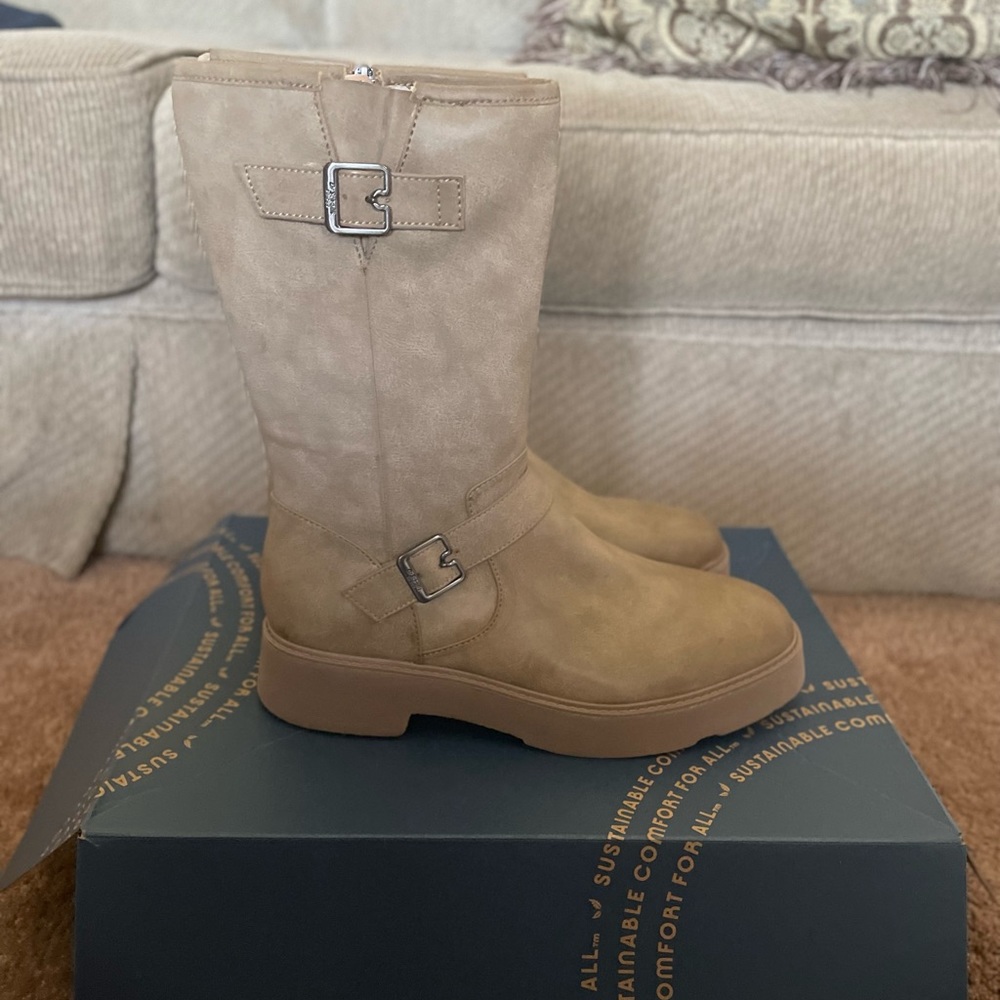Dr. Scholl's Shoes Women's Mid Shaft Boots Size 10 Toast Taupe BRAND NEW - Picture 2 of 7